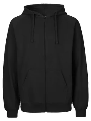 Produktbild von Tiger Baumwolle by Neutral - Kapuzenpullover für Herren/Damen Uni, Mit Reißverschluss LT3617 (M) (Schwarz)