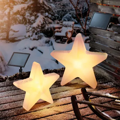 Produktbild von esotec Solar Leuchtstern 2er-Set für den Außenbereich IP44 wetterfest 102119