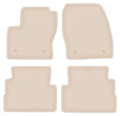 Produktbild von DURBAN Beige Velours-Fußmatten-Set für Ford Kuga MK2 SUV (2012-2019)