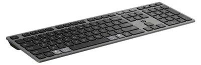 Produktbild von HP 725 - Tastatur-und-Maus-Set - multifunktional, wiederaufladbar, betrieben mit Superkondensator - full size - kabellos - 2.4 GHz, Bluetooth - QWERTY - Englisch - Nachtfall Schwarz - Smart Buy
