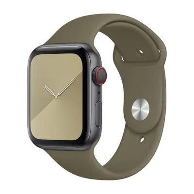 Produktbild von Apple Watch 42/44/45mm Silikon Sportarmband in S/M - Khaki