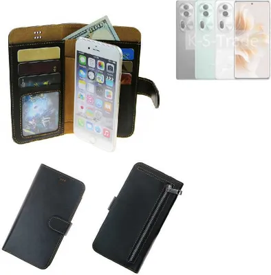 Produktbild von K-S-Trade Schutz Hülle kompatibel mit Oppo Reno11 Pro Global Klapphülle Case Phone cover Slim Handytasche Handy Hülle schwarz aus Kunstleder (1
