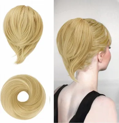 Produktbild von Haarteil Hair Extensions Pferdeschwanzverlängerung Synthetik Haarteil Hellblond 20cm