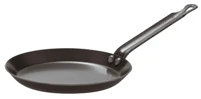Zdjęcie produktu dla Paderno 11718-24, Okrągły, Patelnia do omletów, Czarny, Stal, Stal, 24 cm