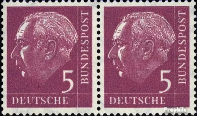 Produktbild von Briefmarken BRD (BR.Deutschland) 1954 Mi 179x wP waagerechtes Paar postfrisch Heuss