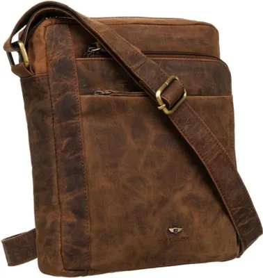 Obrázek produktu pro Peterson pánská kožená crossbody taška hnědá 28,5x24 cm