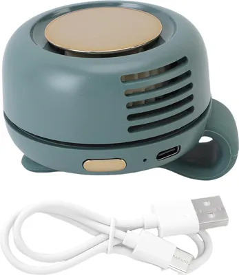 Image de Ventilateur de taille, 3 vitesses, silencieux, rechargeable, portable, idéal pour la maison, le bureau, les activités de plein air. Couleur : vert