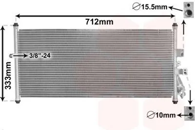 Produktbild von VAN WEZEL 13005277 Kondensator Klimaanlage Klimakondensator für NISSAN ALMERA II Hatchback (N16) +Trockner