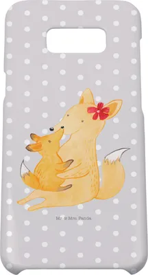 Produktbild von Mr. & Mrs. Panda Samsung Galaxy S8 plus Handyhülle  Fuchs Mama - Grau Pastell - Geschenk, Handy Case, Schoß, Muttertag, Tochter, Hülle, Cover, Mutter