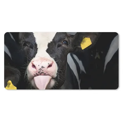 Produktbild von MuchoWow® Mauspad Mousepad Kuh - Licht - Porträt 60x30 cm - Mousepads - Maus Mat - Pad - Mausunterlage - Nachhaltig