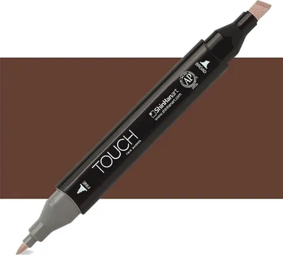 Image de Marqueur alcool double face Fine & Chisel TOUCH, BR92 Chocolat