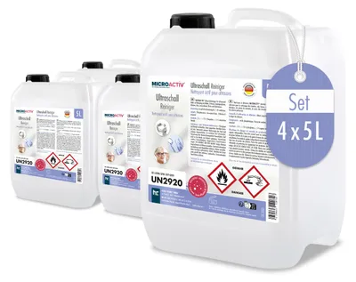 Zdjęcie produktu dla 4x 5 L myjka ultradźwiękowa Microactiv® do wanien ultradźwiękowych