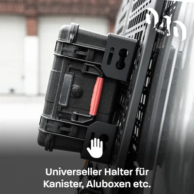 Produktbild von 040 Parts 4er Set Aluminium Kofferhalterung (Ecke) für Molleboard - Universell Einsetzbar, Pulverbeschichtet, für Schwere Lasten
