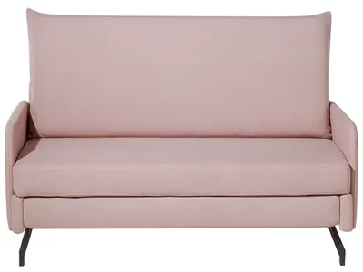 Produktbild von BELIANI Sofa Rosa Polsterbezug 2-Sitzer Schlaffunktion Klassisch Modern Wohnzimmer