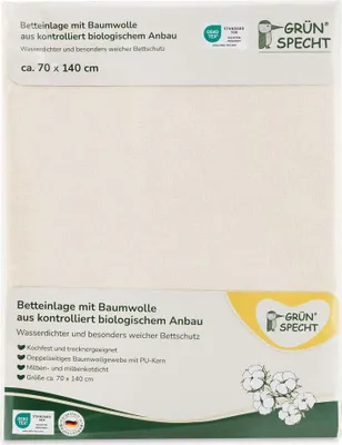 Produktbild von Grünspecht Bio-Betteinlage 70 x 140 cm kbA