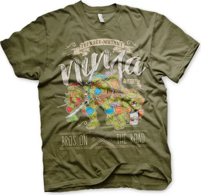 Produktbild von TMNT - Bros On The Road T-Shirt - Small - Olive