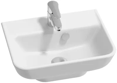 Handwaschtisch Struktura Keramik ungeschliffen weiß 45 cm