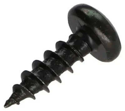 Produktbild von Spanplattenschrauben Rundkopf Pozi N°1 3x20 Stahl schwarz verzinkt Mikroschrauben