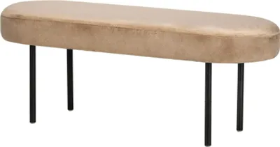 Produktbild von Sitzbank aus Metall und Samt Beige