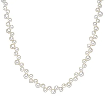 Produktbild von Valero Pearls Perlen-Kette Sterling Silber Süßwasser-Zuchtperle 00145150