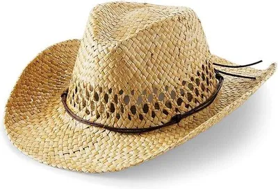 Produktbild von Handgefertigte Sommerhut Westernhut Strohhut Herren Uni Einheitsgröße