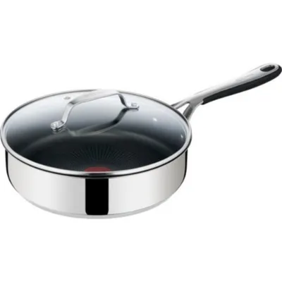 Produktbild von Tefal Jamie Oliver Komplettes Pfannenset 9-teilig, Bratpfannen 20/24/28cm, Wokpfanne 28cm, Schmorpfanne mit deckel, Edelstahl Kochtopfset Induktion