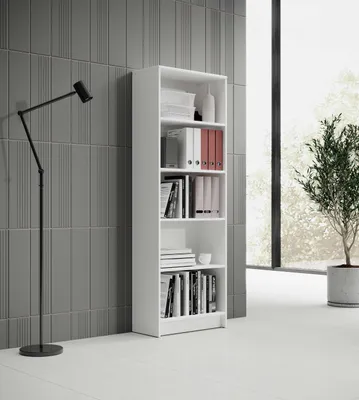 Image de Étagère « Lissy » en blanc - 60 x 172 x 28 cm (L x H x P)