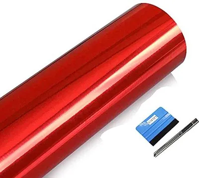Productafbeelding van Vinylfolie Glanzend Rood voor Auto, Fiets en Motor - 30 x 150 cm