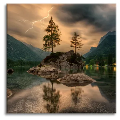 Produktbild von Leinwanddruck Natursturm 50x50 cm