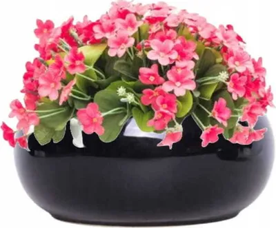 Immagine prodotto di Vaso in Vetroceramica nero ovale decorativo 19x8cm