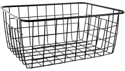Produktbild von Svenska Living Aufbewahrungskorb - schwarz - Drahtkorb - 18x24x10cm