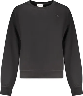 Produktbild von Damenpullover Schwarz: Langarm-Sweatshirt mit Rundhalsausschnitt