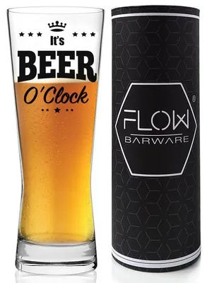 Bierglas Geschenkset, 650 ml, 24 x 9 cm, Glas, Bierslogan