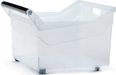 Produktbild von nabbi Kunststoff-Aufbewahrungsbox auf Rädern NUK5L 29 l – transparent