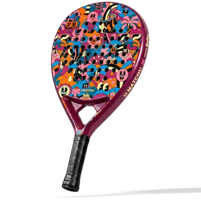Produktbild von Matchu Sports x Yeye Weller Padelschläger – 3K Carbon, Tropfenform, 360 g – Allround-Racket für Anfänger mit Geschenkbox