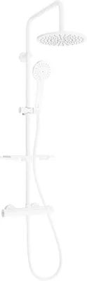 Image de Mexen KT40 ensemble de douche en saillie avec pomme de tête et robinet thermostatique, blanc - 771504093-20