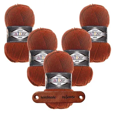 Produktbild von 5 x ALIZE Superlana Midi 36 Terra mit Label