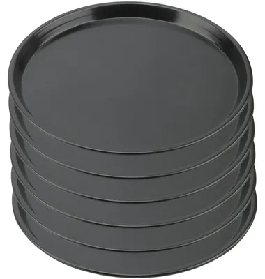 6er Set 26 cm runde Antihaft-Pizzableche aus Kohlenstoffstahl