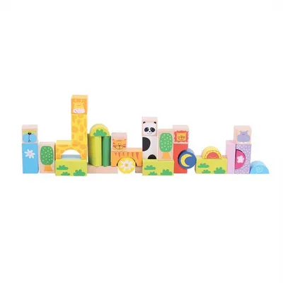 Produktbild von Bigjigs Baby Bunte Safari-Würfel