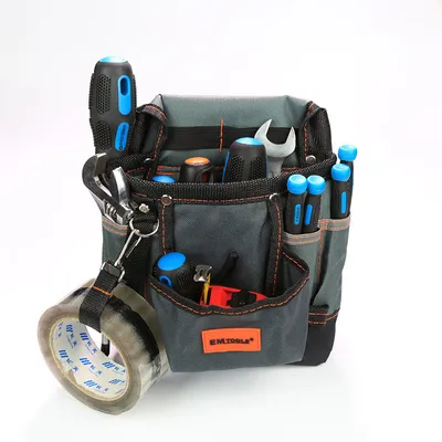 Produktbild von Werkzeuggürtel Werkzeugtasche Werkzeuggürteltasche mit mehreren Taschen Verstellbarer Gürtel Blaugrau