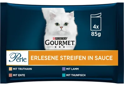 Productafbeelding van GOURMET Perle, Uitgelezen Streepjes, Mix van smaken, pak van 48 stuks (12 x 4 x 85g)