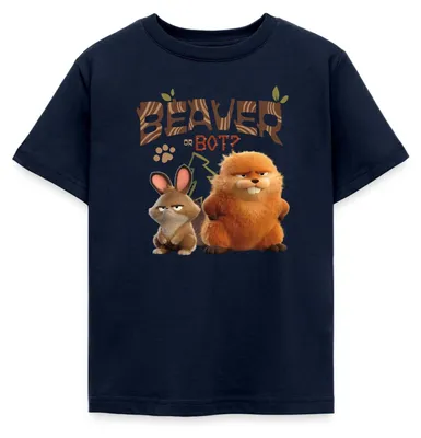 Produktbild von Spreadshirt Hoppers Beaver Or Bot Kinder T-Shirt, 98/104 (3-4 Jahre), Navy