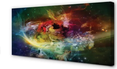 Produktbild von Leinwandbild 140x70 Wandkunst abstrakte fraktale