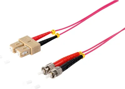 Produktbild von Duplex Patchkabel SC/ST 50/125µ, OM4 violett, 3,0m