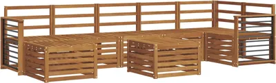 Produktbild von vidaXL Sofagarnituren 8 pcs Natur Massivholz Akazie
