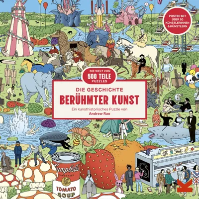 Productafbeelding van Een fascinerend verhaal over beroemde kunst. Een puzzel van 500 stukjes die u meeneemt door de kunstgeschiedenis. Geschreven door Andrew Rae