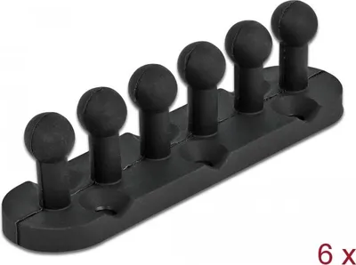 Obrázek produktu pro DELOCK Kabelhalter mit 5 Durchführungen selbstklebend