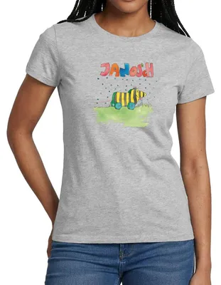 Produktbild von Spreadshirt Janosch Tigerente Schriftzug Frauen T-Shirt, XXL, Grau meliert