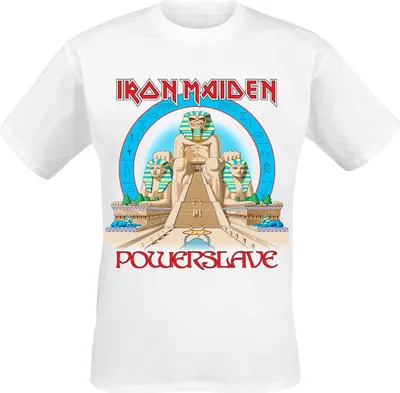 Produktbild von Iron Maiden T-Shirt Herren Powerslave World Slavery Tour 1984-1985 weiß L