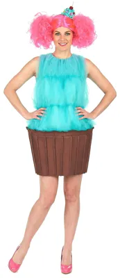 Immagine prodotto di Costume da donna cupcake dolce turchese-marrone - taglia unica